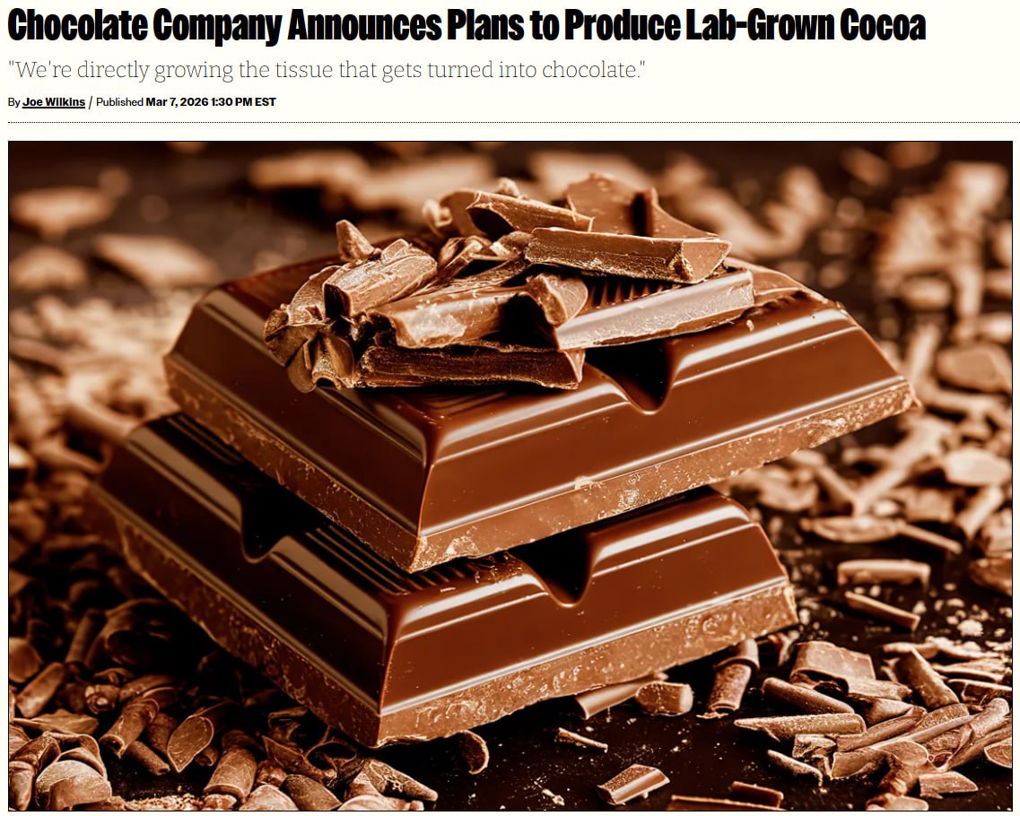 Вчені виростили штучний шоколад, який за смаком практично не відрізняється від справжнього.